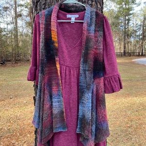 Girl’s Dress L Pink Tulip Boutique Also With Vest